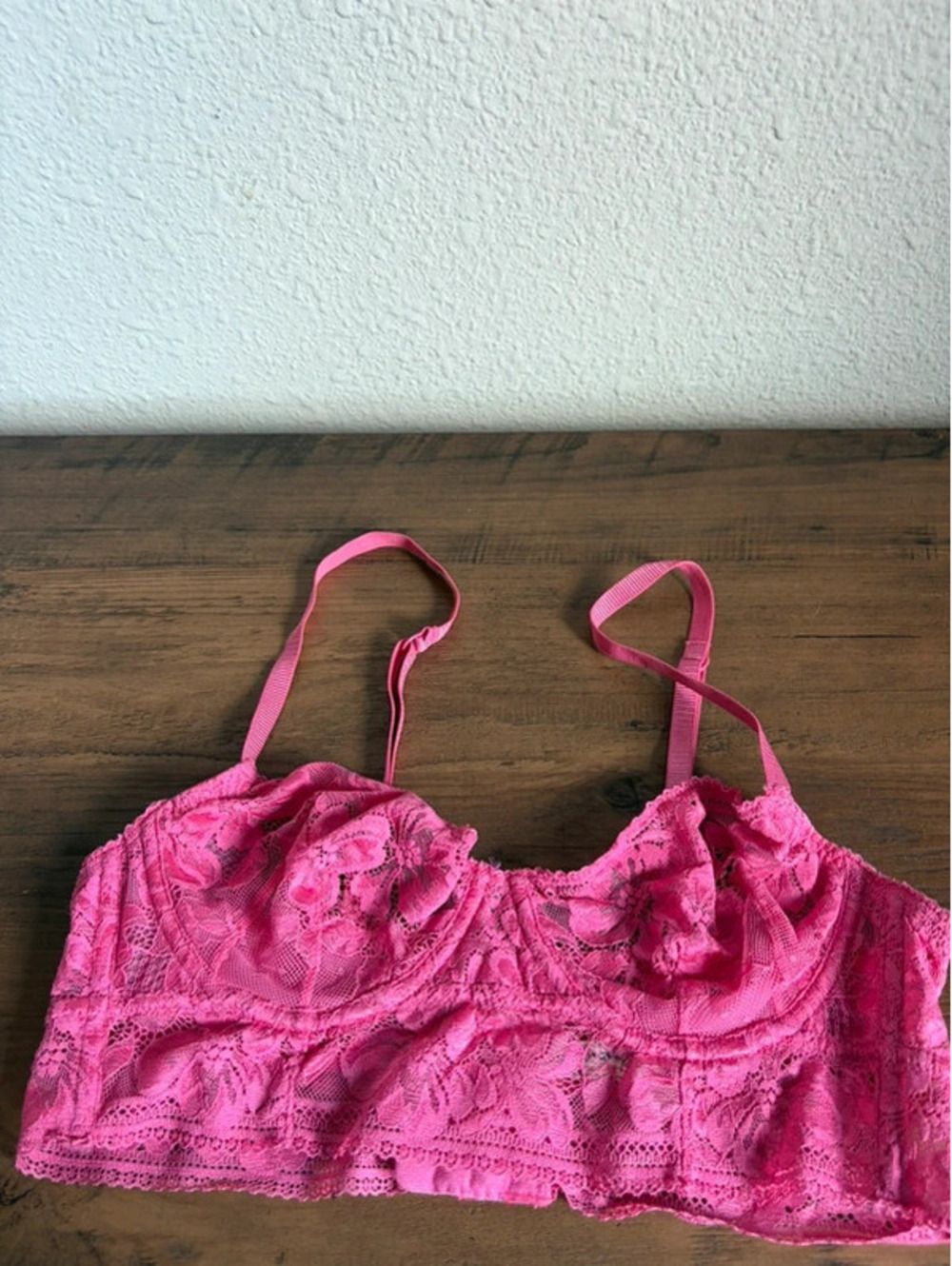 Intimately Free People pink mesh bralette size 34B